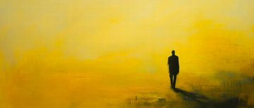 Lonely hiker in the fog by Poster Art Shop