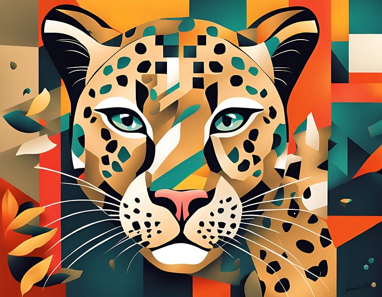 Abstract Art – Leopard 1 by Johannas Art Creations