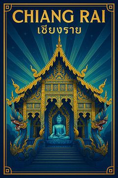 Majesté du temple bleu de Chiang Rai - Architecture thaïlandaise complexe et art sacré