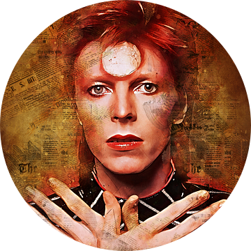 David Bowie (mixed media) van Art by Jeronimo