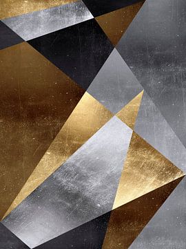 Gouden geometrie 4 van Vitor Costa