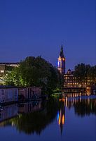 vlaardingen church blue hour reflection lucas church