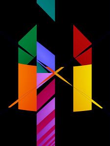 Bauhaus Stile Schwarz Bunt