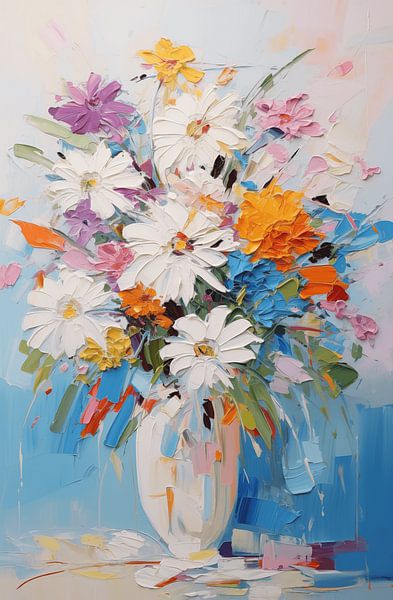 Vase with flowers by Artsy