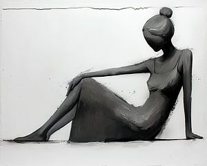 Monochrome Frau | Abstrakte Essenz der Anmut