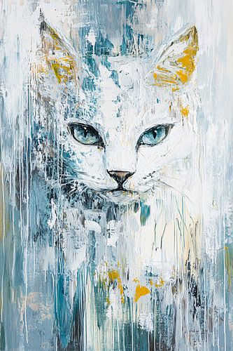 Dessin abstrait d'un chat