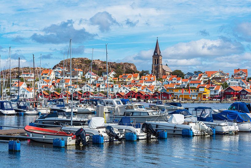Blick auf die Stadt Fjällbacka in Schweden von Rico Ködder