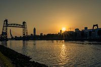 Sunset over rotterm skyline