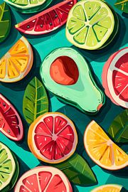 La diversité fruitée en détail sur Poster Art Shop