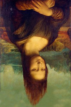 Mona Lisa auf dem Kopf stehend von Antje van Deursen