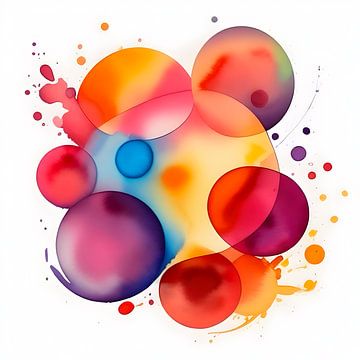 Organic Shapes In Watercolour 3 by The Art Kroep