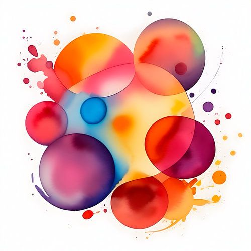 Formes organiques à l'aquarelle 3