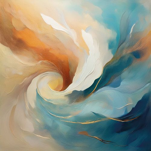 Schöne abstrakte Szene in warmen Farben. von Patricia Hofmeester