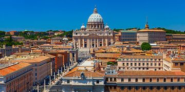 Sint-Pietersplein en Vaticaan vanuit de lucht gezien van Yevgen Belich