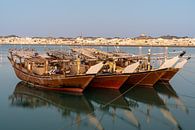 Dhows op Masirah Eiland Oman van Jeroen Kleiberg thumbnail