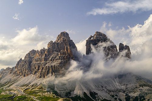 Tre Cime of Drei Zinnen bergen in de Dolomieten Italië