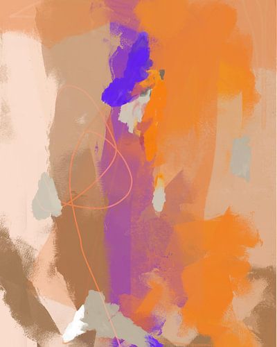 Abstrakt in Lila und Orange