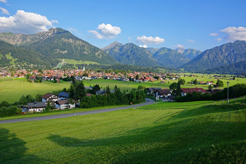 Blick auf Oberstdorf von Gisela Scheffbuch