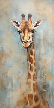 Giraffe auf einem rustikalen Hintergrund von Whale & Sons