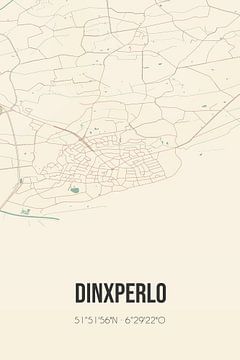 Vintage landkaart van Dinxperlo (Gelderland) van MijnStadsPoster