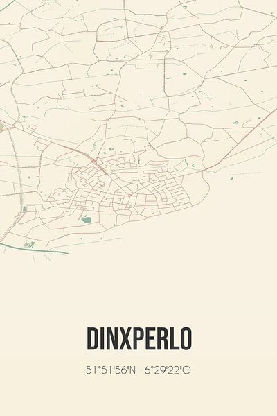 Carte ancienne de Dinxperlo (Gueldre) par Affiches de lieux