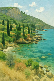 Die türkisfarbene Küste von Lakonien (AI) (Griechenland, Peloponnes, Urlaubsstimmung, Natur, Sommer, sonnig) von Natalie Bruns
