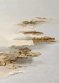 Moderne Abstrakte Minimalistische Wabi-Sabi Gold Kunst von Online Arts