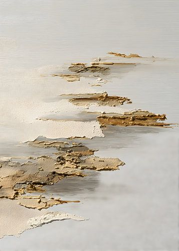 Art moderne, abstrait, minimaliste, wabi-sabi et doré