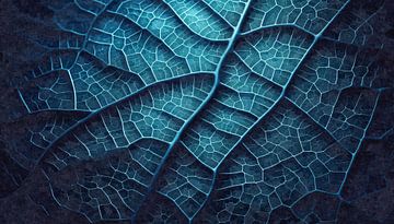 Géométrie des feuilles dans Bleu sur Sabine Wagner