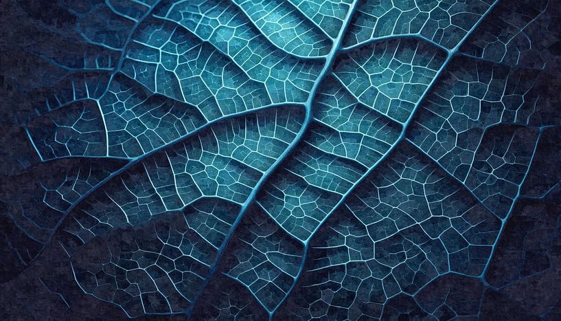 Géométrie des feuilles dans Bleu par Sabine Wagner