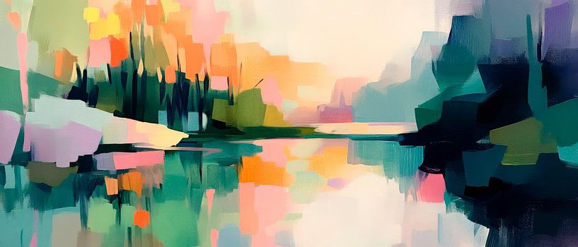 Farbige Landschaft von Poster Art Shop