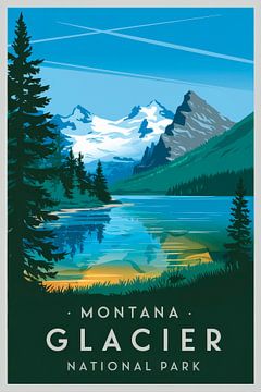 Montana / Glacier National Park by Poster Art Shop