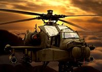 Dutch helicopter ready at sunrise