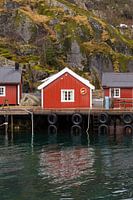 Rode huisje in Nusfjord
