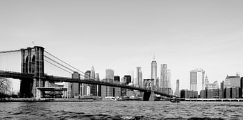 NY Brooklyn Bridge Manhattan Black and White