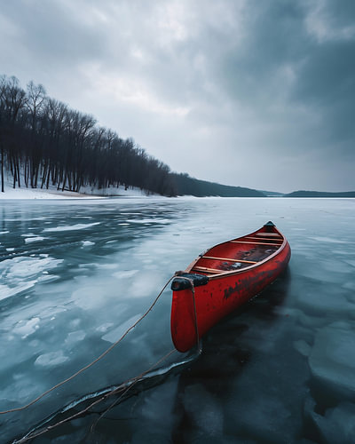 Bateau en hiver