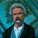 Mark Twain Painting by Paul Meijering thumbnail