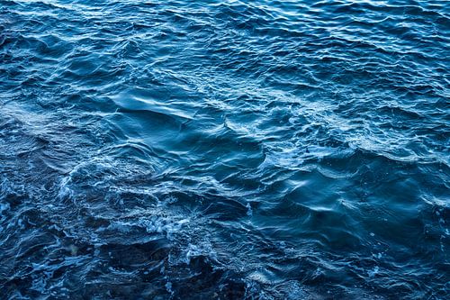 Dark blue sea water and gentle waves 2