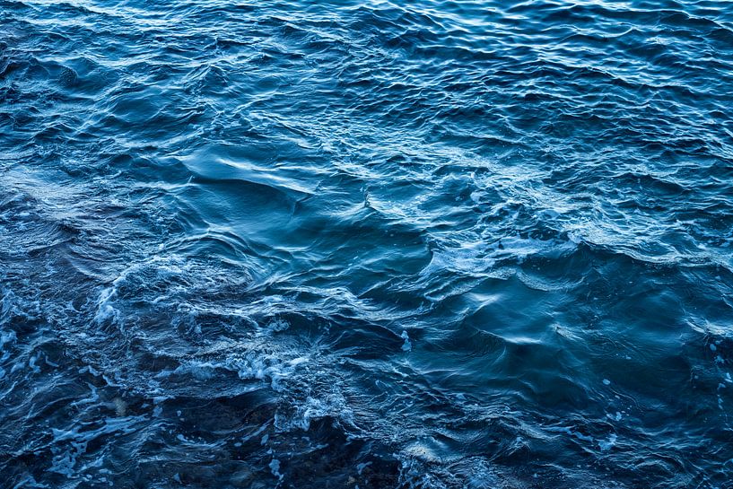 Dark blue sea water and gentle waves 2 by Adriana Mueller