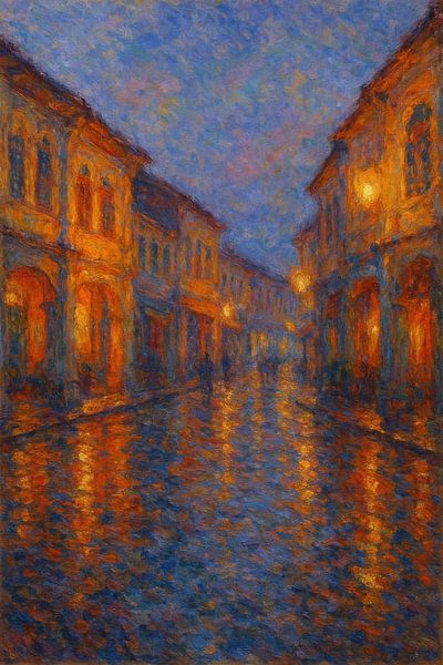 Abendliche Straßen nach Regen von Travel Shop