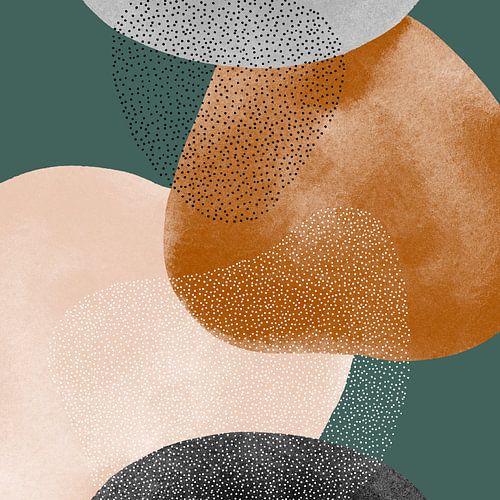 Modernes abstraktes Aquarell in Erdtönen