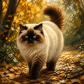 Katzenkunst-Sammlung – Himalaya-Katze von Johannas Art Creations