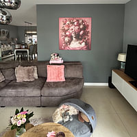 Klantfoto: a Lady so Pink van J.O. Han, op canvas