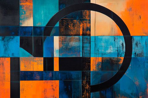 Abstracte kleuren en vormen in het ontwerp