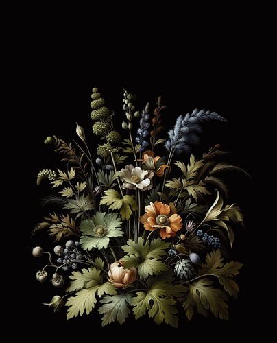 VINTAGE KLEURRIJK BOTANISCH-7-HF