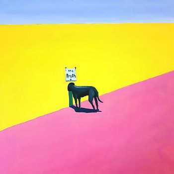 Panneau chien et vérité