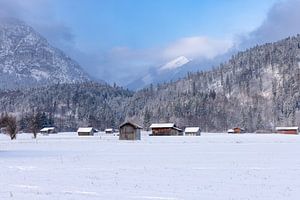 Wintertag in  Farchant, Oberbayern