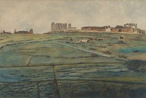 Léon Spilliaert - Die Wellington-Rennbahn und das Royal Palace Hotel in Ostende kurz nach dem Zweiten Weltkrieg (1945)