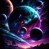 Fantasie Buitenaardse Ruimte Planeet van Ruzerin