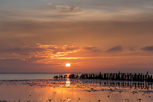 Sonnenuntergang auf den dänischen Watteninseln